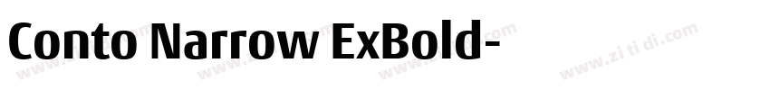 Conto Narrow ExBold字体转换
